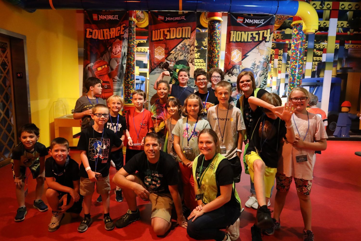 Our Respite team with the youth at Legoland
